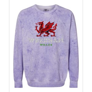 Wrexham Wales Welsh Dragon Flag Colorblast Crewneck Sweatshirt