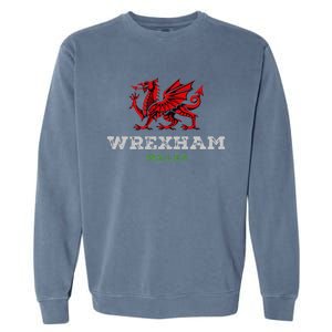 Wrexham Wales Welsh Dragon Flag Garment-Dyed Sweatshirt