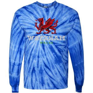 Wrexham Wales Welsh Dragon Flag Tie-Dye Long Sleeve Shirt