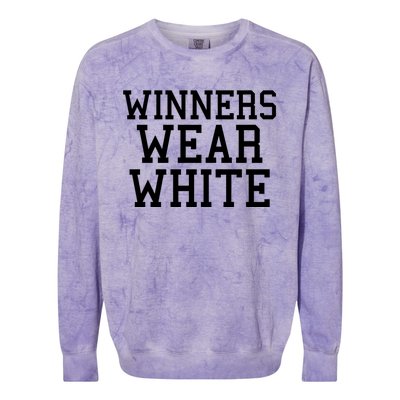 Winners Wear White Color War Camp Team Game Competition Colorblast Crewneck Sweatshirt