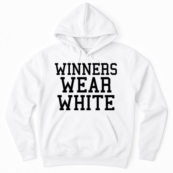 Winners Wear White Color War Camp Team Game Competition Hoodie