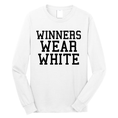 Winners Wear White Color War Camp Team Game Competition Long Sleeve Shirt