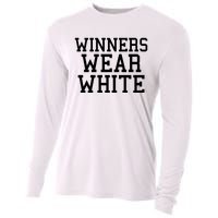 Winners Wear White Color War Camp Team Game Competition Cooling Performance Long Sleeve Crew