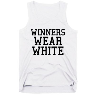 Winners Wear White Color War Camp Team Game Competition Tank Top