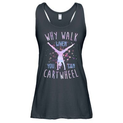 Why Walk When You Can Cartwheel Gymnastic Ladies Essential Flowy Tank