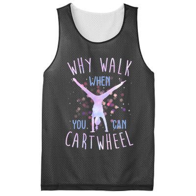 Why Walk When You Can Cartwheel Gymnastic Mesh Reversible Basketball Jersey Tank
