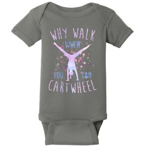 Why Walk When You Can Cartwheel Gymnastic Baby Bodysuit