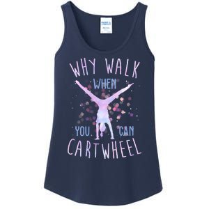 Why Walk When You Can Cartwheel Gymnastic Ladies Essential Tank