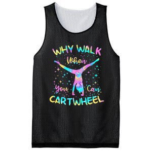 Why Walk When You Can Cartwheel Gymnast Gymnastic Tumbling Mesh Reversible Basketball Jersey Tank