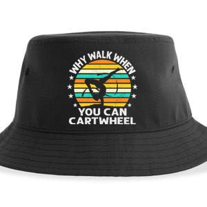 Why Walk When You Cartwheel Gymnastics Sustainable Bucket Hat