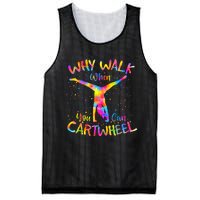 Why Walk When You Can Cartwheel Gymnast Gymnastic Tumbling Mesh Reversible Basketball Jersey Tank