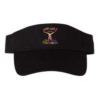 Why Walk When You Can Cartwheel Gymnast Gymnastic Tumbling Valucap Bio-Washed Visor