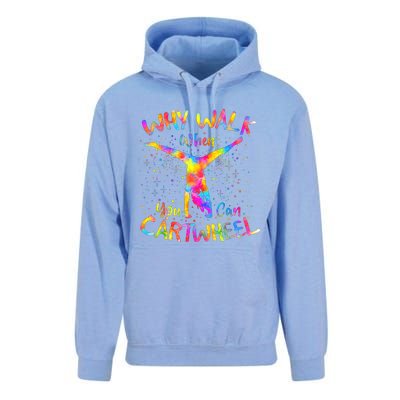 Why Walk When You Can Cartwheel Gymnast Gymnastic Tumbling Unisex Surf Hoodie