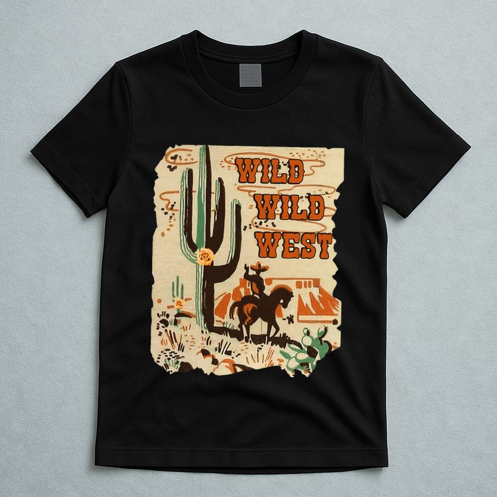 Wild Wild West Western Life Southwest Desert Vibes Cactus T-Shirt