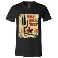 Wild Wild West Western Life Southwest Desert Vibes Cactus V-Neck T-Shirt