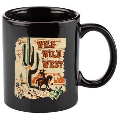 Wild Wild West Western Life Southwest Desert Vibes Cactus 11oz C Handle Ceramic Mug