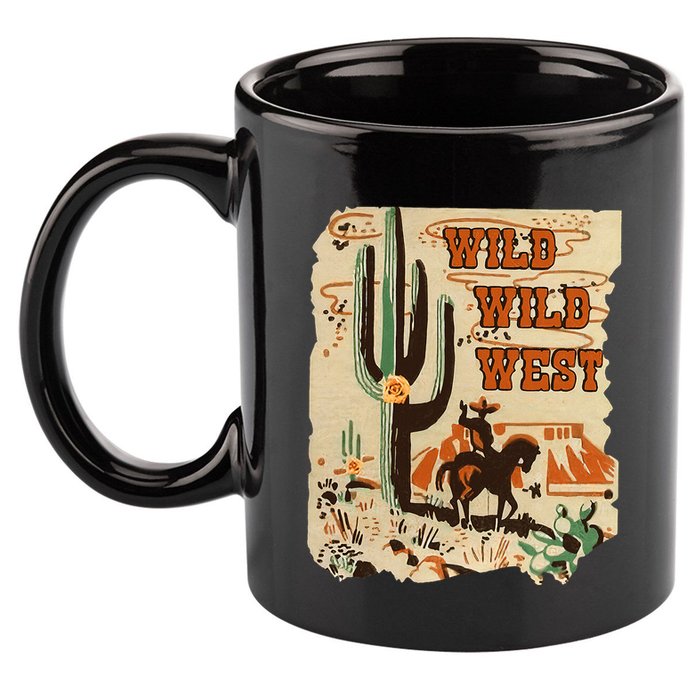 Wild Wild West Western Life Southwest Desert Vibes Cactus 11oz C Handle Ceramic Mug