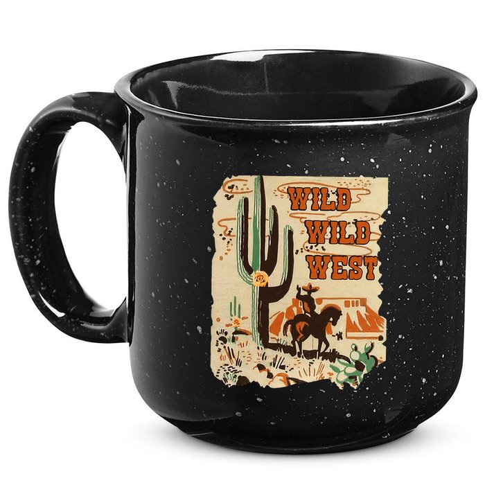 Wild Wild West Western Life Southwest Desert Vibes Cactus 15oz Campfire Ceramic Mug