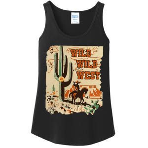 Wild Wild West Western Life Southwest Desert Vibes Cactus Ladies Essential Tank