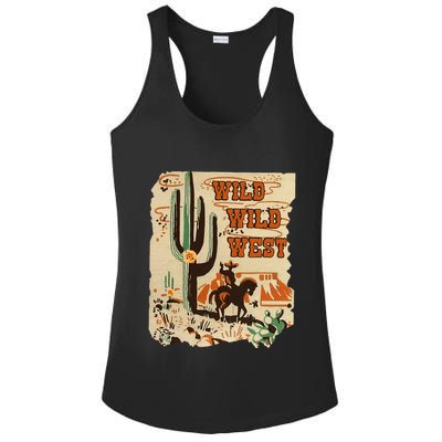 Wild Wild West Western Life Southwest Desert Vibes Cactus Ladies PosiCharge Competitor Racerback Tank