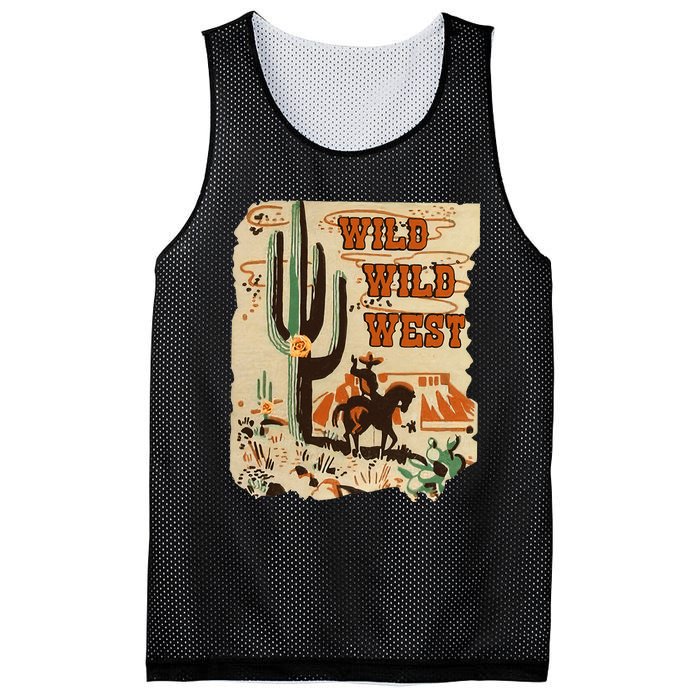 Wild Wild West Western Life Southwest Desert Vibes Cactus Mesh Reversible Basketball Jersey Tank