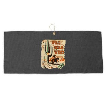 Wild Wild West Western Life Southwest Desert Vibes Cactus Large Microfiber Waffle Golf Towel