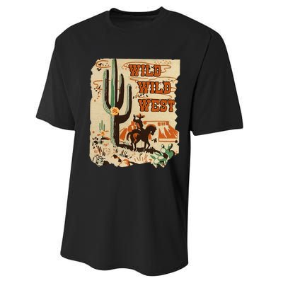 Wild Wild West Western Life Southwest Desert Vibes Cactus Performance Sprint T-Shirt