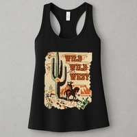 Wild Wild West Western Life Southwest Desert Vibes Cactus Womens Tank Top