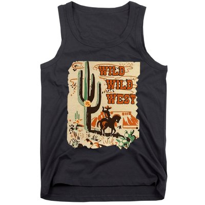 Wild Wild West Western Life Southwest Desert Vibes Cactus Tank Top