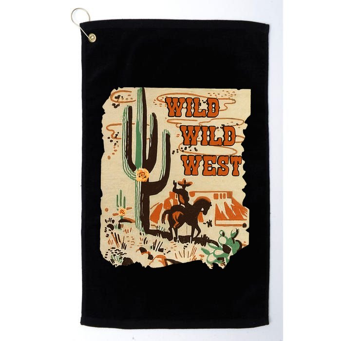 Wild Wild West Western Life Southwest Desert Vibes Cactus Golf Towel
