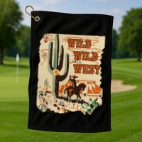 Wild Wild West Western Life Southwest Desert Vibes Cactus Golf Towel