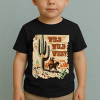 Wild Wild West Western Life Southwest Desert Vibes Cactus Toddler T-Shirt