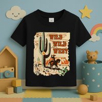 Wild Wild West Western Life Southwest Desert Vibes Cactus Toddler T-Shirt