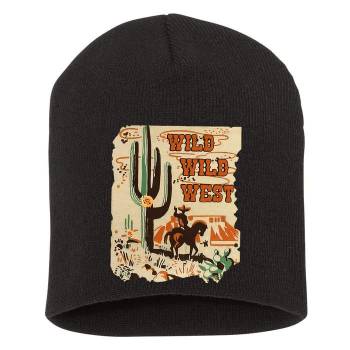 Wild Wild West Western Life Southwest Desert Vibes Cactus Short Acrylic Beanie
