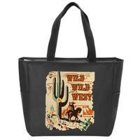 Wild Wild West Western Life Southwest Desert Vibes Cactus Zip Tote Bag