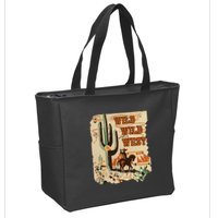 Wild Wild West Western Life Southwest Desert Vibes Cactus Zip Tote Bag
