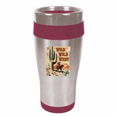 Wild Wild West Western Life Southwest Desert Vibes Cactus 16oz Travel Tumbler