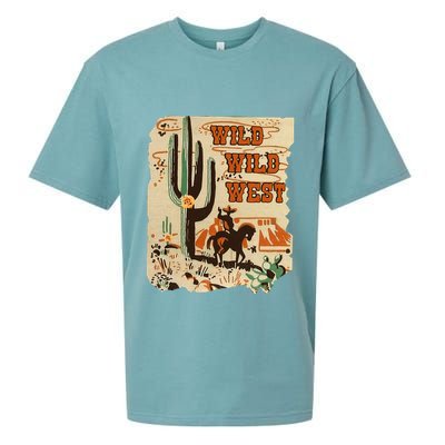 Wild Wild West Western Life Southwest Desert Vibes Cactus Sueded Cloud Jersey T-Shirt