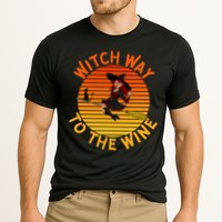 Womens Witch Way To The Wine Funny Wine Halloween Witch Wine Performance Shirt