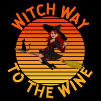 Womens Witch Way To The Wine Funny Wine Halloween Witch Wine Performance Shirt