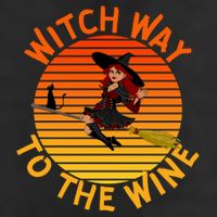 Womens Witch Way To The Wine Funny Wine Halloween Witch Wine 11oz C Handle Ceramic Mug