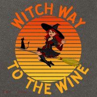Womens Witch Way To The Wine Funny Wine Halloween Witch Wine Cotton Canvas Backpack
