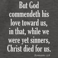 While We Were Yet Sinners Christ Died For Us Romans 58 Kjv Bible Verse Vector Backpack