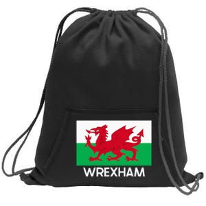 Wrexham Wales Welsh Flag Baner Y Ddraig Goch Sweatshirt Cinch Pack Bag