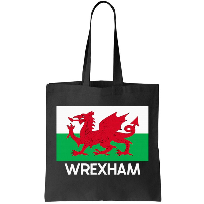 Wrexham Wales Welsh Flag Baner Y Ddraig Goch Tote Bag