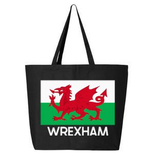 Wrexham Wales Welsh Flag Baner Y Ddraig Goch 25L Jumbo Tote