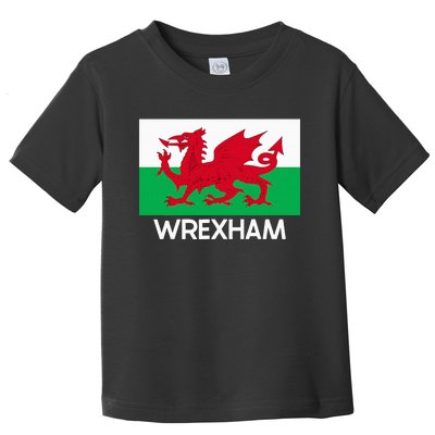 Wrexham Wales Welsh Flag Baner Y Ddraig Goch Toddler T-Shirt