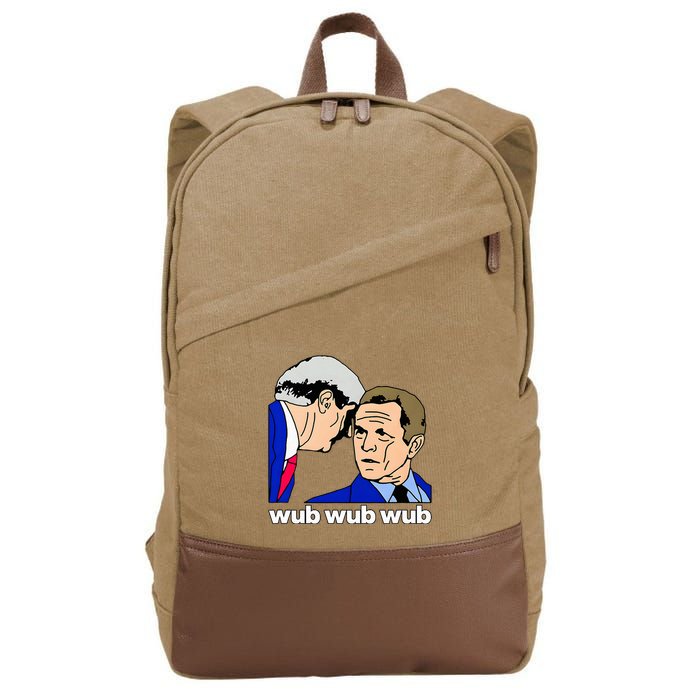 Wub Wub Wub Dubstep Merch Funny Meme Edm Dj Riddim Music Gag Cotton Canvas Backpack