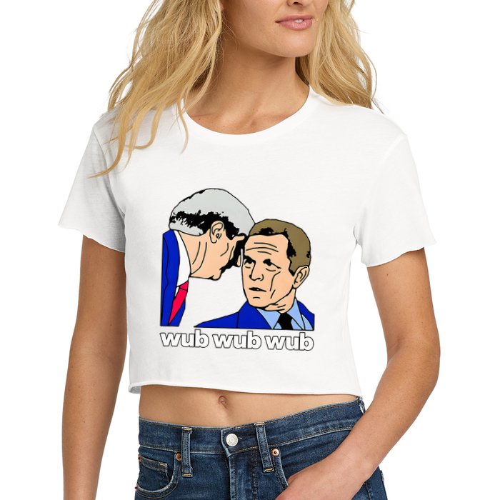 Wub Wub Wub Dubstep Merch Funny Meme Edm Dj Riddim Music Gag Crop Top