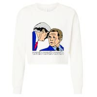 Wub Wub Wub Dubstep Merch Funny Meme Edm Dj Riddim Music Gag Cropped Pullover Crew